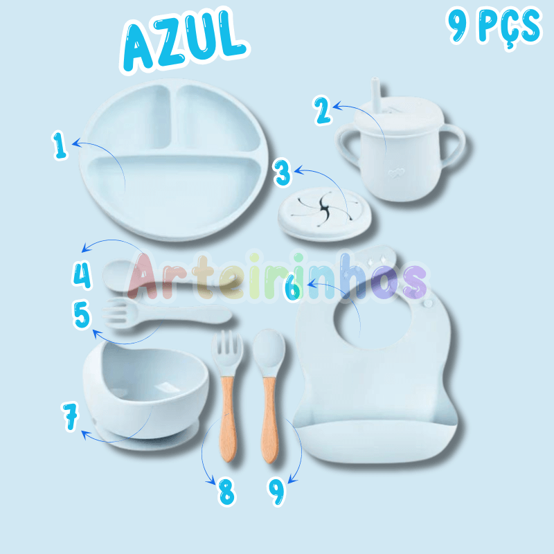 Kit de silicona Nutrikids - Introducción a los alimentos (9 piezas)