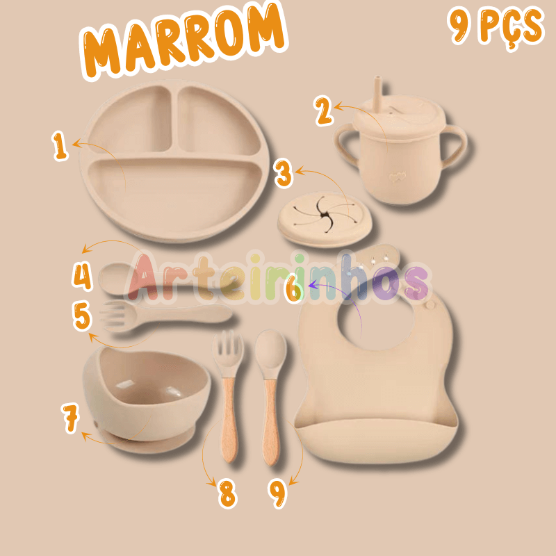 Kit de silicona Nutrikids - Introducción a los alimentos (9 piezas)