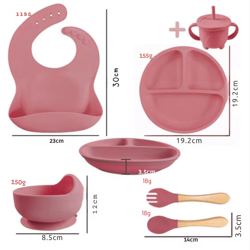 Kit de silicona Nutrikids - Introducción a los alimentos (9 piezas)