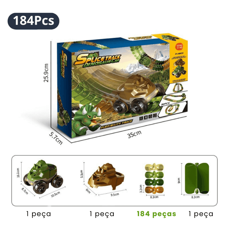 Pista de coches de dinosaurios radicales 360