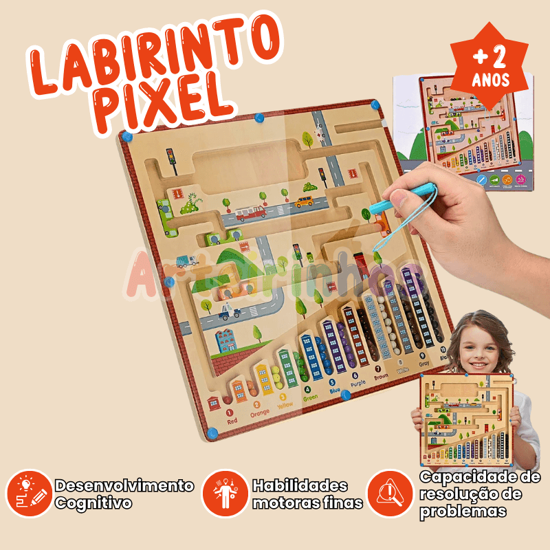 Pixel Maze - Videojuego de madera