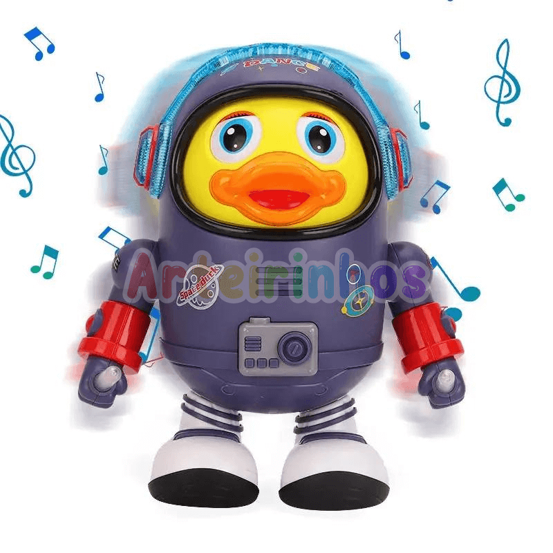 Pato astronauta bailando - Arteirinhos