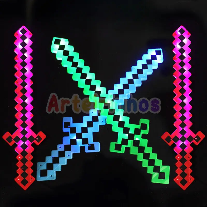 Espada Pixel Minecraft - LED e Som