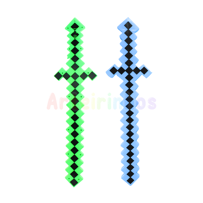 Espada Pixel Minecraft - LED e Som