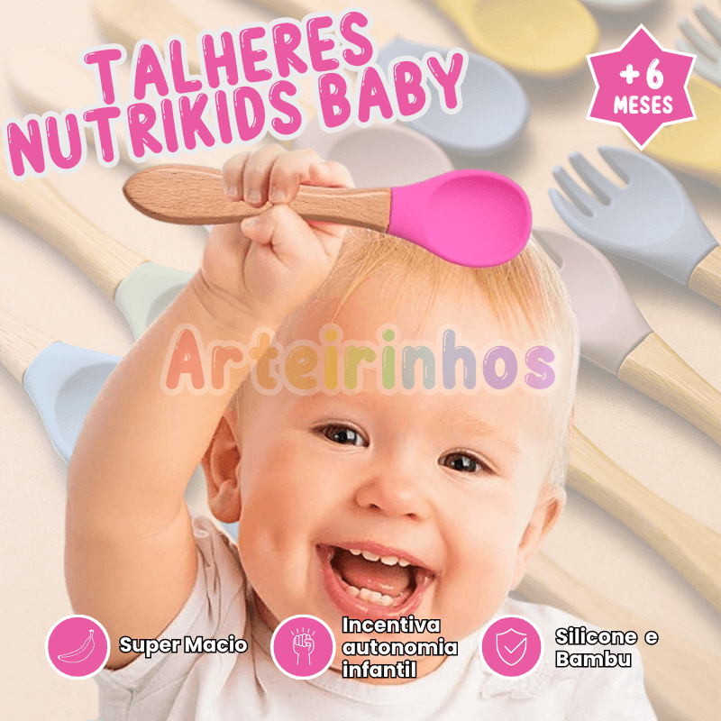 Cubiertos de silicona para bebés Nutrikids - Introducción a la alimentación