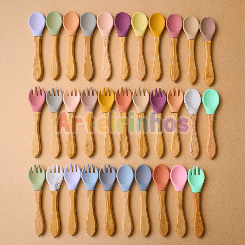 Cubiertos de silicona para bebés Nutrikids - Introducción a la alimentación
