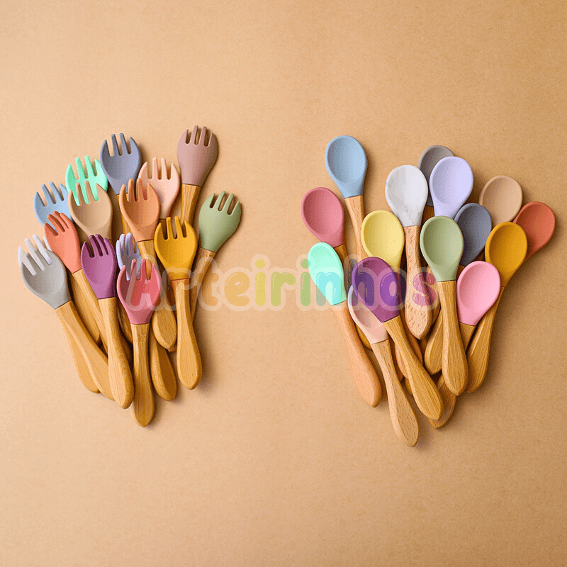 Cubiertos de silicona para bebés Nutrikids - Introducción a la alimentación