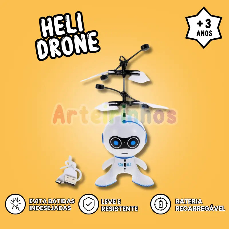 Mini helicóptero volador con sensor infrarrojo - Heli Drone