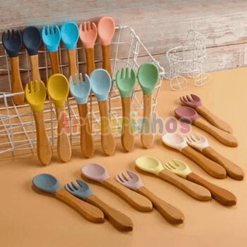 Cubiertos de silicona para bebés Nutrikids - Introducción a la alimentación