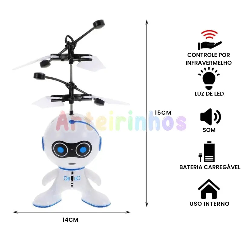 Mini helicóptero volador con sensor infrarrojo - Heli Drone