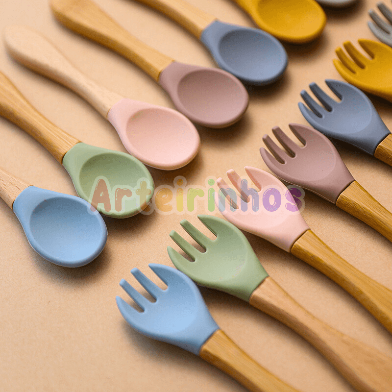 Cubiertos de silicona para bebés Nutrikids - Introducción a la alimentación