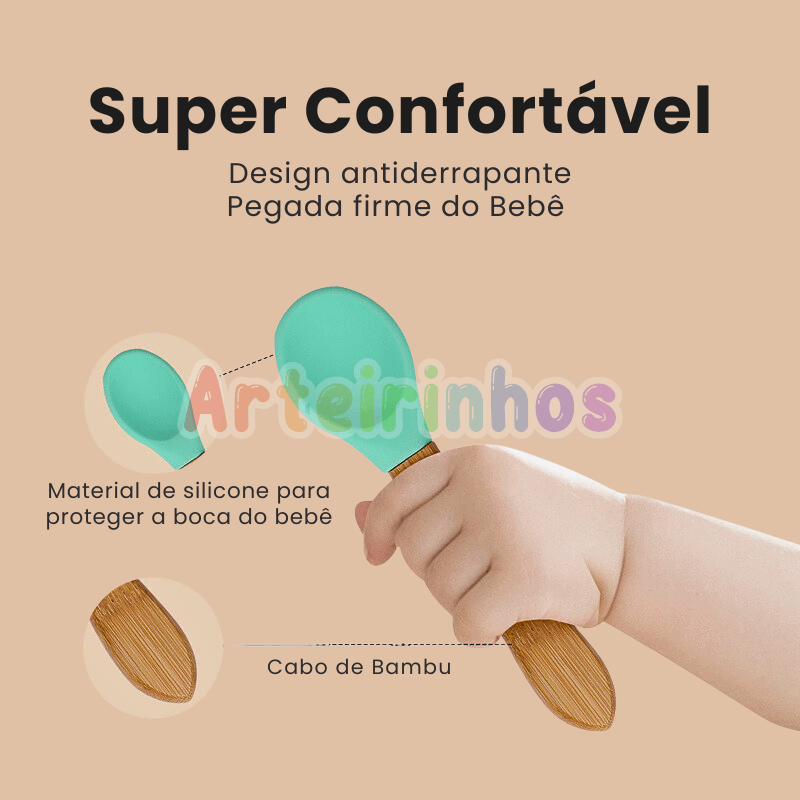 Cubiertos de silicona para bebés Nutrikids - Introducción a la alimentación