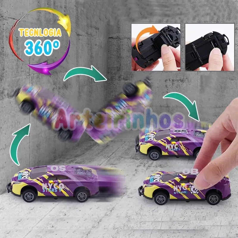 Carrinho Bate e Pula 360° (Kit 3 Unidades) - PROMOÇÃO