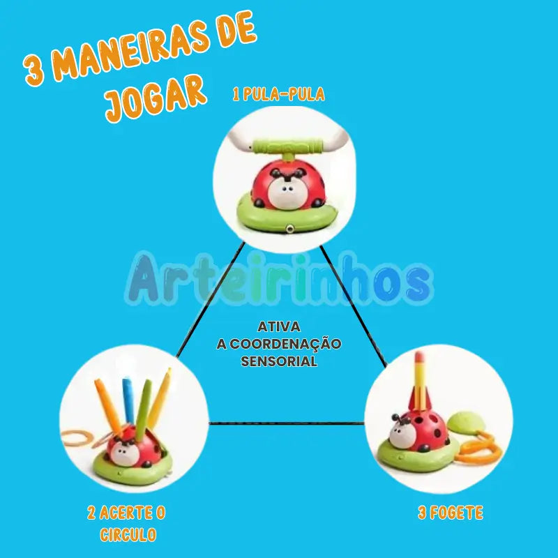 Kit Brincadeira 3 em 1 Joaninha