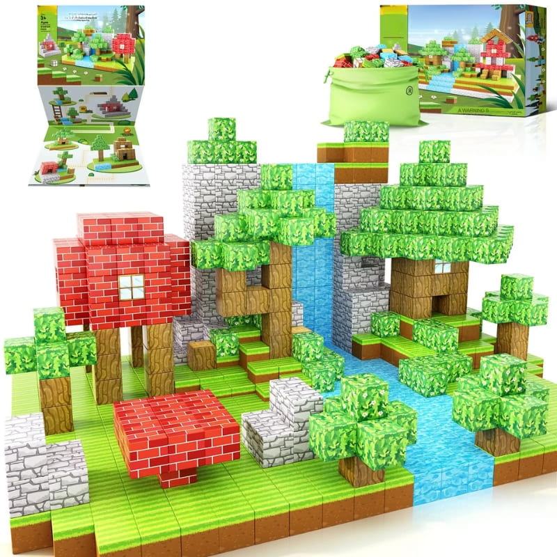 Juguete de construcción educativo magnético - Minecraft