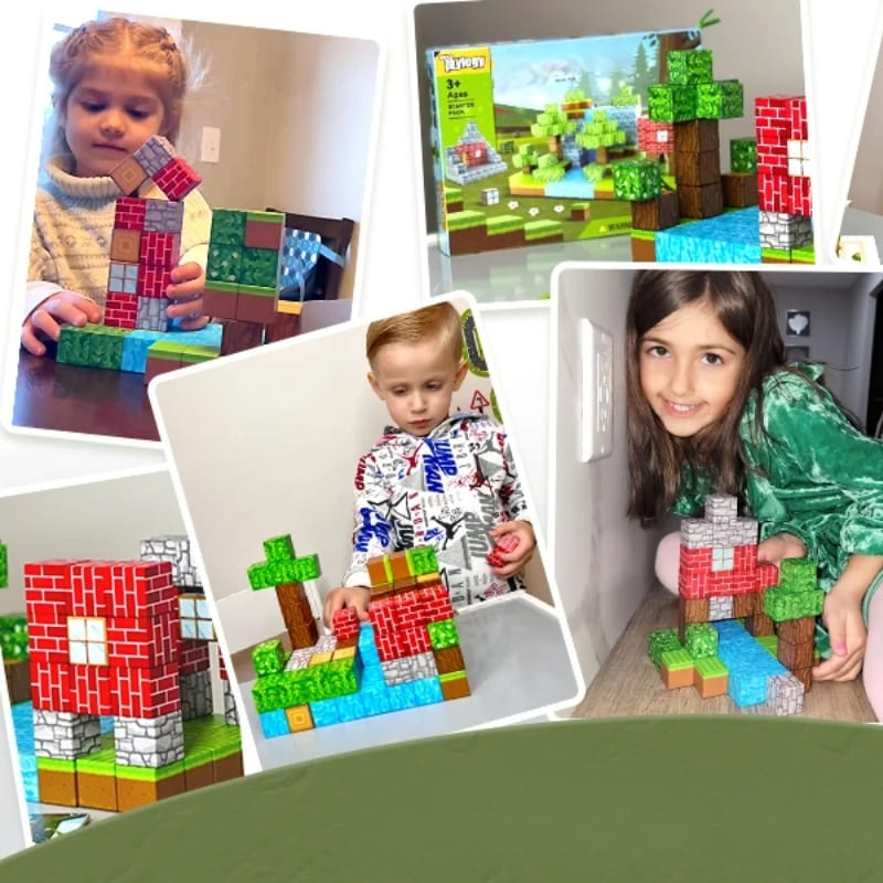 Juguete de construcción educativo magnético - Minecraft