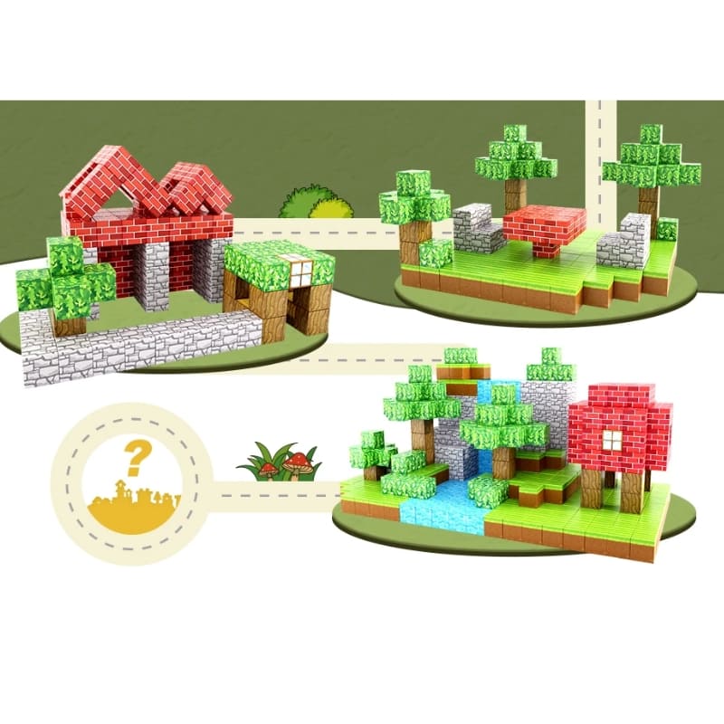 Juguete de construcción educativo magnético - Minecraft