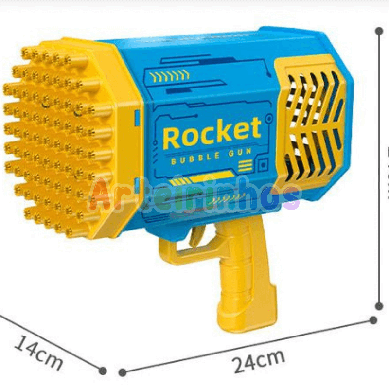 Canhão de Bolhas 69 Furos Rocket (GRANDE)