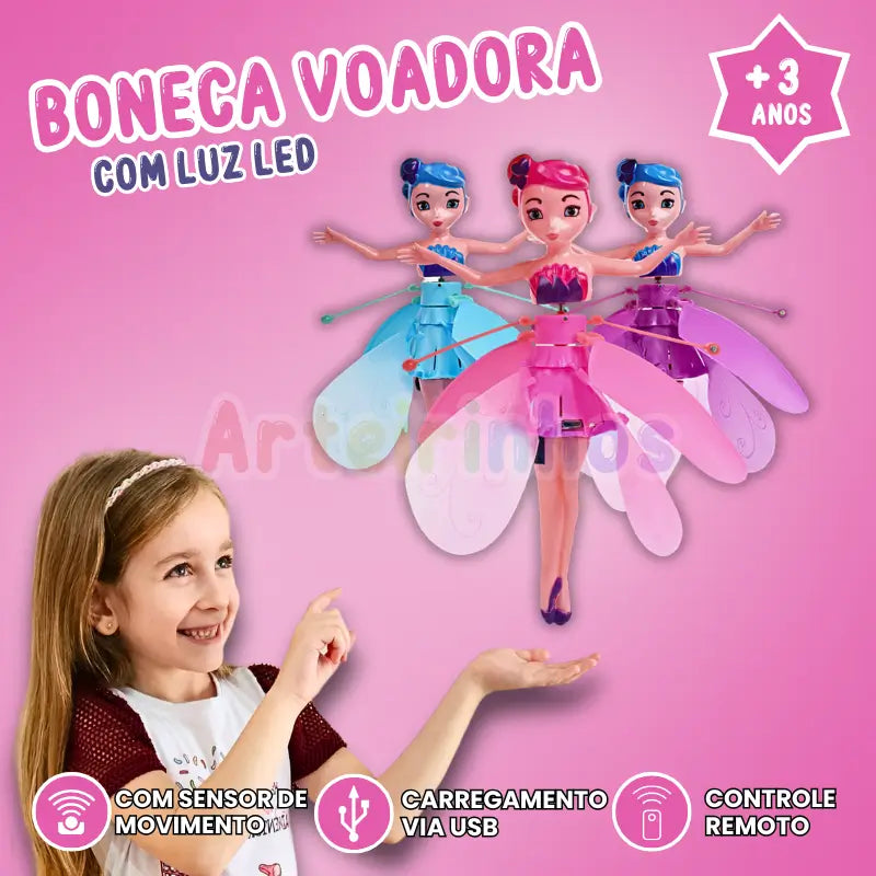 Boneca Voadora com Luz Led
