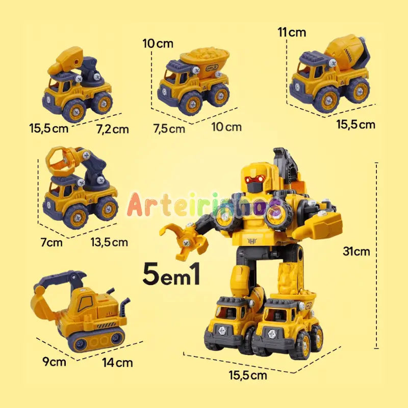 Construbots Robot 5 en 1 - Arteirinhos