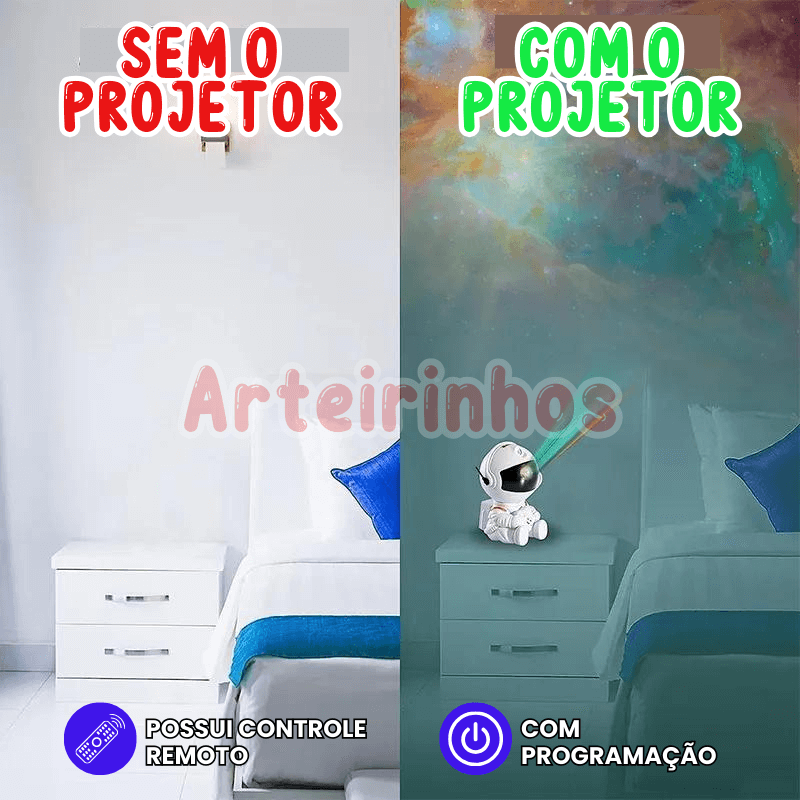 Proyector Astronauta Estrella Arteirinhos