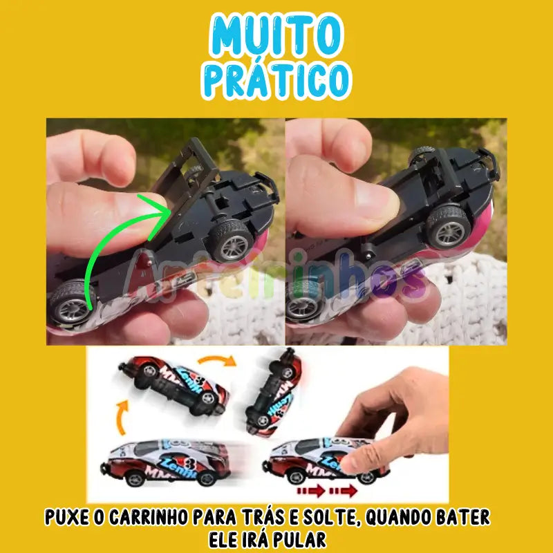 Carrinho Bate e Pula 360° (Kit 3 Unidades) - PROMOÇÃO