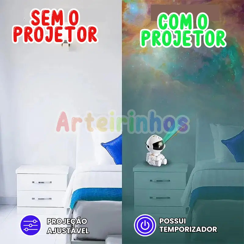 Proyector de astronauta estrella