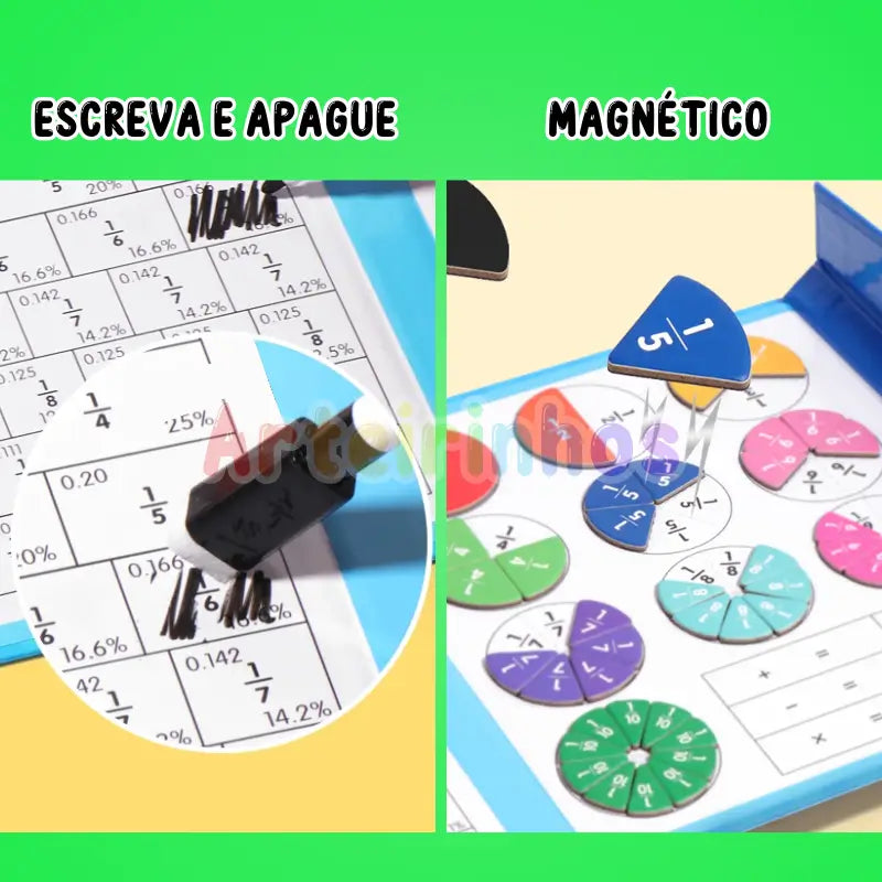 Rompecabezas de fracciones magnéticas