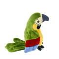 Loro de peluche que repite el habla