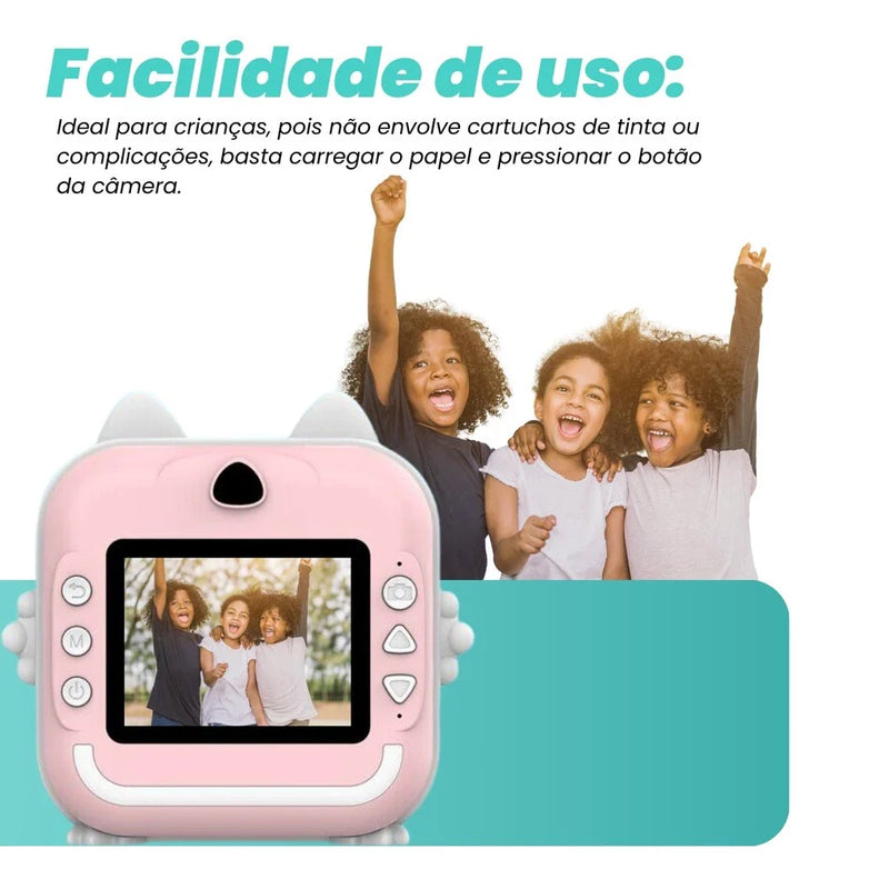 Kit 5 Rolos de Papel Térmico para Câmera Digital Infantil